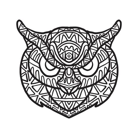 Owl Bird Doodle Pattern Coloring Page 14455116 Vector Art at Vecteezy