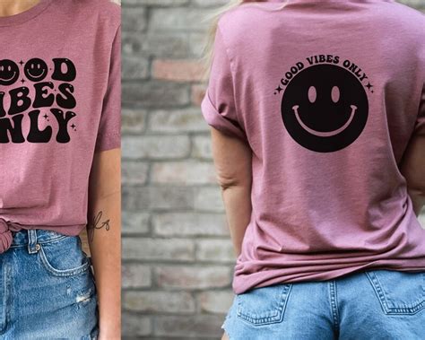 Good Vibes Only Svg Retro Wavy Text Svg Happy Face Hippie Svg