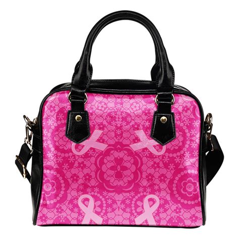 Breast Cancer Awareness Flowers Pink Ribbon Shoulder Bag Purse – Combat ...