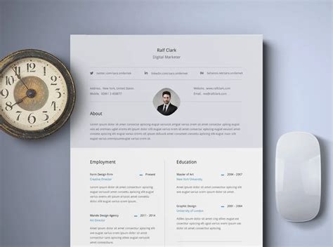 Free Classy Resume and CV Template in Illustrator (AI) Format – CreativeBooster