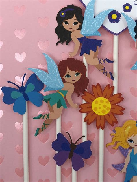 Fairy Cupcake Toppers 12 Fairy Cupcake Toppers Fairy Party Etsy