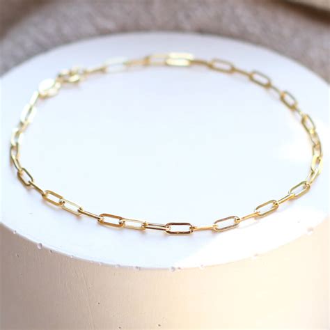 Ct Gold Paper Clip Chain Bracelet Hurleyburley