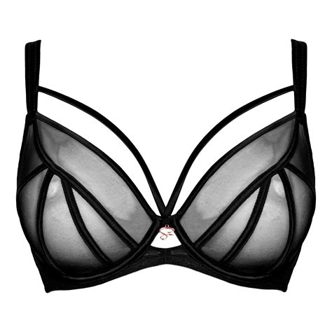 senses plunge bra black wildflower intimates