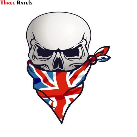 Buy Three Ratels FC95 3D GOTHIC BIKER Pirate SKULL With Face Bandana