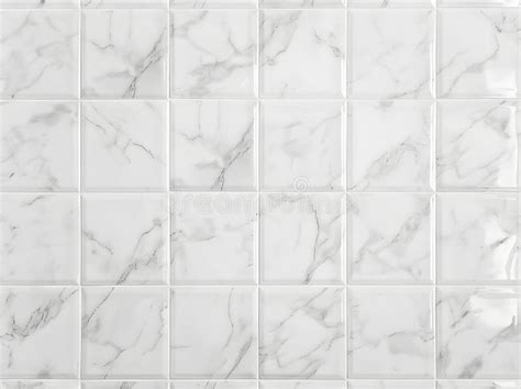 White Tile Wall Background for Bathroom or Kitchen - AI Generated Stock ...