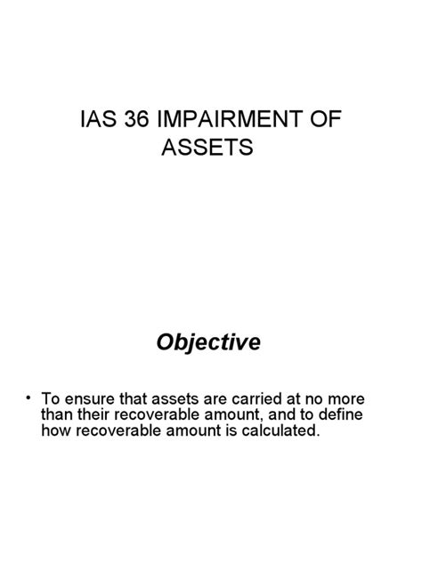 Ias36 Impairment Pdf Depreciation Income Statement