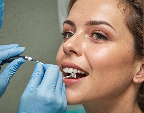 Premium Photo A Woman Getting Her Teeth Checked By A Dentist