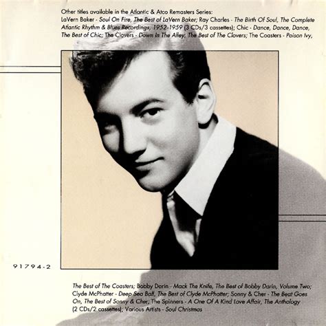 Car Tula Interior Frontal De Bobby Darin Splish Splash The Best Of Bobby Darin Volume One