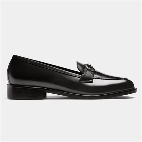 Horsebit Loafer in black & blue leather & tweed