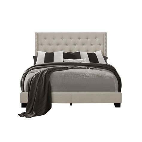 Aadvik Tufted Upholstered Low Profile Standard Bed Queen