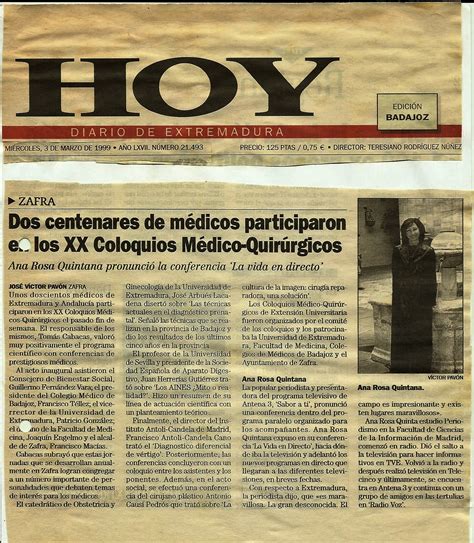 Xx Coloquios Médico Quirúrgicos De Zafra Blog De Tomás Cabacas