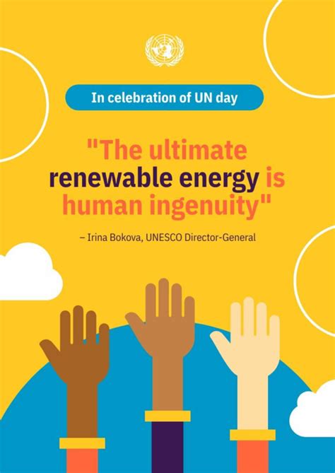 united nations day quote  poster template piktochart