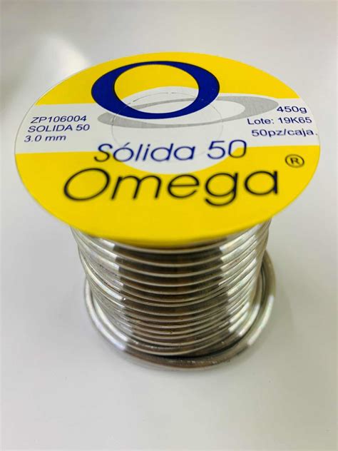 Soldadura Estaño 50 50 450 Grs 7 Mts 3mm Omega FERRENOVA MX