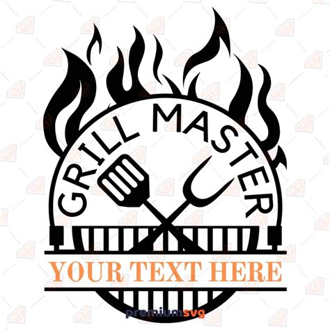 Black Grill Master Monogram SVG Bbq SVG PremiumSVG