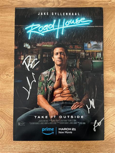 * ROADHOUSE * signed 12x18 poster * JAKE GYLLENHAAL, PARDO, GAGE ...