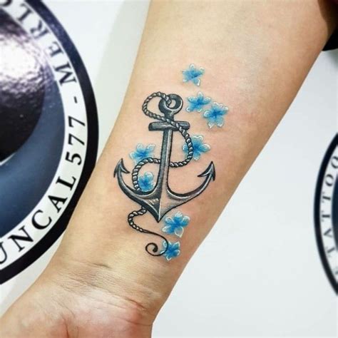 Anchor Tattoos With Flowers Printable Computer Tools