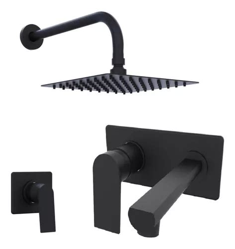 Griferia Combo Ducha Lavatorio Pared Hidromet Raptor Black Env O Gratis