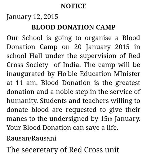 A Blood Donation Camp Was Healed Your Schoolwith Help Of The Red Cross