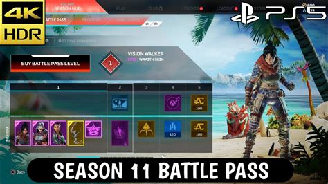 Season 11 Battle Pass Apex Legends Complete Battle Pass Showcase Apex Legends Season 11 Escape