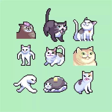 Pixel Art Cat Meme