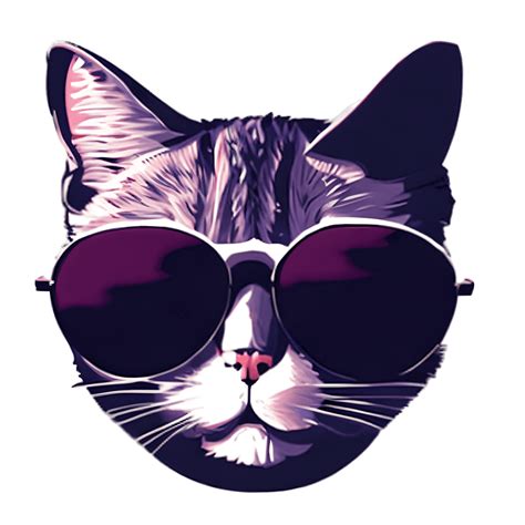 Realistic Cat Wearing Sunglasses And Making A Peace Sign · Creative Fabrica