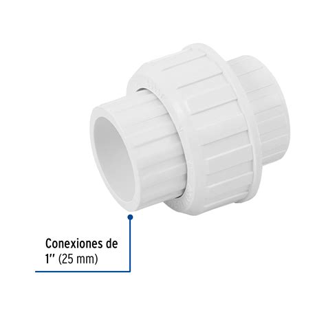 45437 PVC 973 TRUPER Tuerca unión lisa de PVC 1 Foset