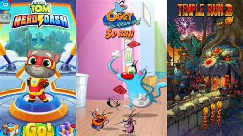 Talking Tom Dash Hero Run Game Vs Oggy And The Cockroaches 3D Run Vs