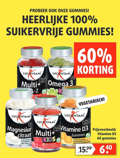 Lucovitaal Vitamine D3 60 Gummies 60 Korting Aanbieding Bij Lucovitaal