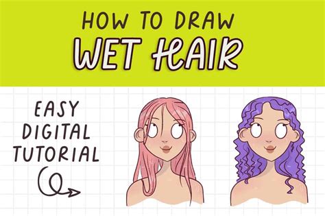 How To Draw Wet Hair Draw Cartoon Style