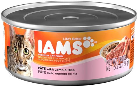 Iams Adult Premium Pate Lamb Rice Wet Cat Food 5 5 Oz Walmart