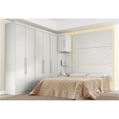 Jogo De Quarto Casal Modulado Modena Cp Branco Dem Bile Madeiramadeira