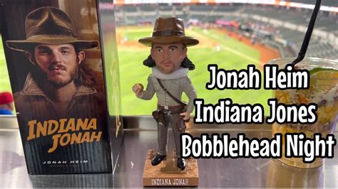 Texas Rangers Jonah Heim Indiana Jones Bobblehead First Look YouTube