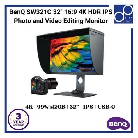 BenQ SW321C 32 16 9 4K HDR IPS Photo And Video Editing Monitor 4K UHD