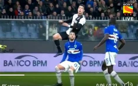 Video Incredible Leap From Cristiano Ronaldo Goal Vs Sampdoria