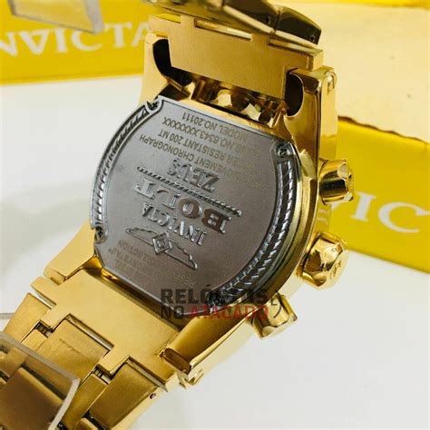 Comprar Relógio Masculino Invicta Zeus Magnum Corda Dourado Preto fundo