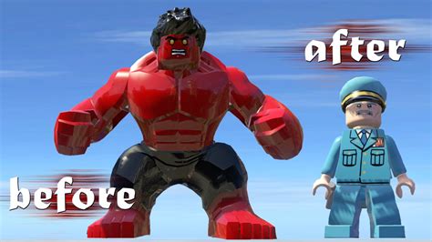 Red Hulk Transformation Lego Marvel Super Heroes Youtube