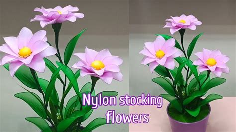 How To Make Nylon Stocking Flowers Tutorial Bunga Stoking YouTube