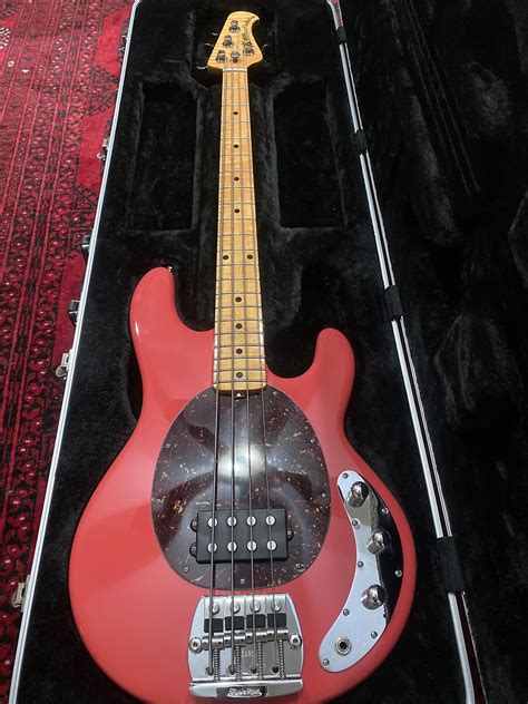 Ernie Ball Music Man Classic Stingray 4 Coral Red Fiesta Reverb