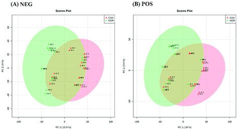 Principal Component Analysis Pca Score Plot Between The Selected Pcs