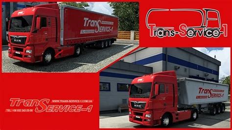 COMBO SKIN TRANS SERVICE 1 V1 0 ETS 2 Mods Ets2 Map Euro Truck