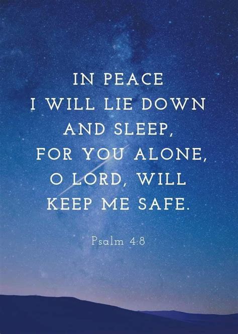 Psalm 4:8 | Psalms quotes, Scripture verses, Psalms