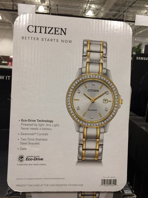 Costco 1180163 Citizen Eco Drive Stainless Steel Womens Watch Box Costcochaser