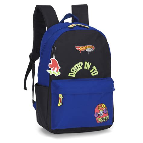 Mochila De Costas Escolar Hot Wheels Skate Drop In To Luxcel Shopee