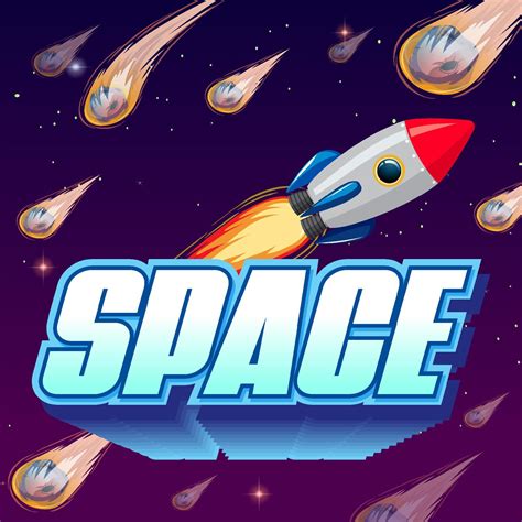 Space poster design with spaceship 4382717 Vector Art at Vecteezy