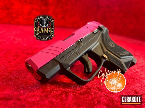 Ruger Lcp Ii Finished With A High Gloss Ceramic Clear And Prison Pink