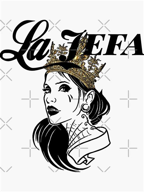 La Jefa Girl With A Gold Crown Sticker For Sale By Shyner Redbubble