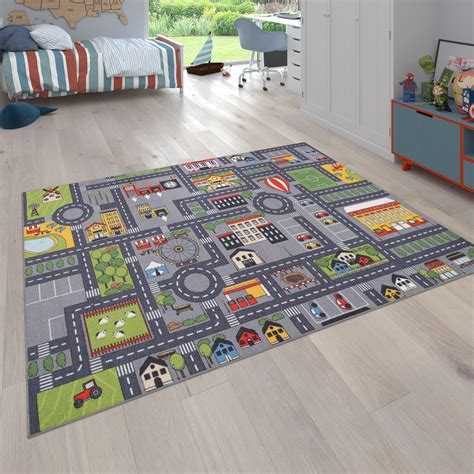 Kinder Teppich Kinderzimmer Auto Spielteppich Alfombra