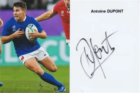 Antoine Dupont Signed Celebrity Autograph Original Rugby World Cup