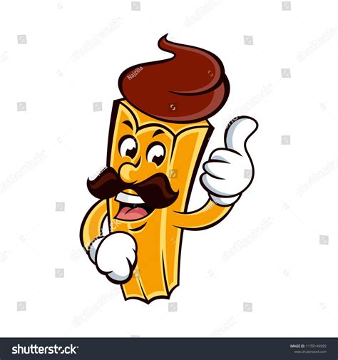 Vector Mascot Cartoon Illustration Happy Churros Vetor Stock Livre De