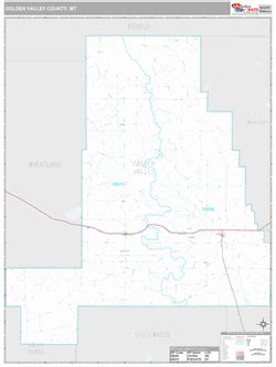 Golden Valley County, MT Map (Premium Style)